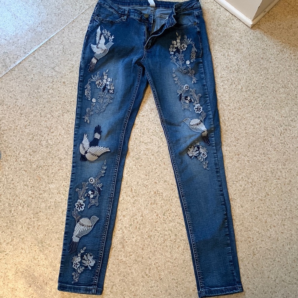 Fun embroidered jeans!